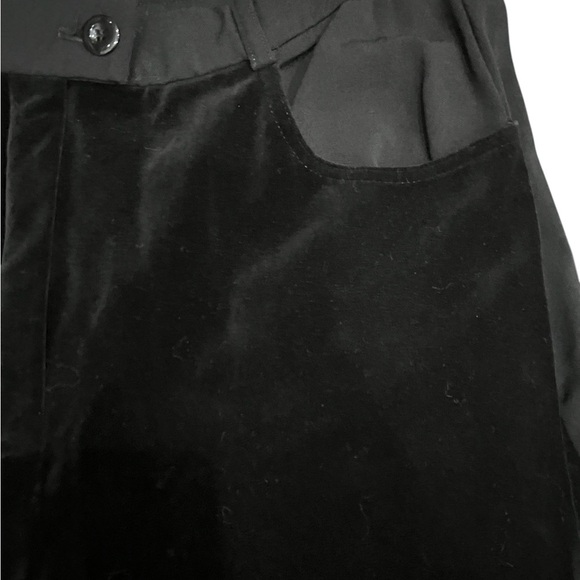 Women’s Espada Two Tone Black Velvet Front Pants Size 42 - Picture 4 of 5